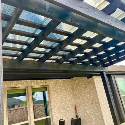 Covered pergola construction detail