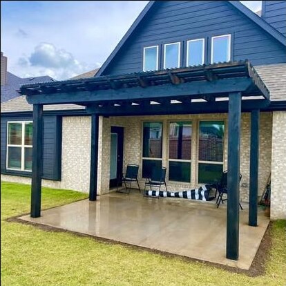 Custom covered patio attached to residence